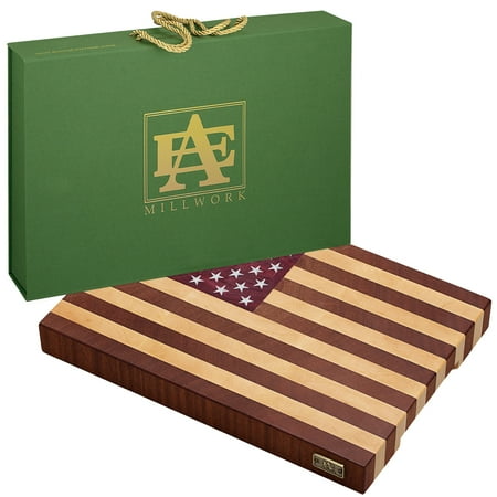 

Patriot Mahogany Maple Epoxy End Grain Handmade Cutting Board
