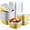 50PCS, variant on 50 Pieces 10 oz Aluminum Foil Baking Cups with Lids Square Baking Cups Disposable Baking Cake Pan Cupcake Cups for Food Brownie Pudding Desserts Baking Kitchen, Freezer-Safe