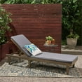 thumbnail image 4 of Afuera Living Outdoor Acacia Wood Chaise Lounge in Gray and Dark Gray, 4 of 14