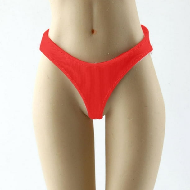 1:6 Scale Women Panty Handmade Lingerie Carefully Stitched Underwear for  Costume 12 Inches Action Figure Accessory Red 