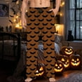 thumbnail image 5 of Men's Pajama Pants Bat Pjs Pants Halloween Men With Drawstring And Pockets Comfortable Pajamas Pants Brown M, 5 of 5