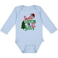 thumbnail image 3 of Inktastic Santa is Promoting Me to Big Sister Green Plaid Tree Girls Long Sleeve Baby Bodysuit, 3 of 5