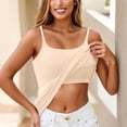 thumbnail image 7 of Women's Camisole Tank Top Solid Color Sleeveless Blouse Summer Lightweight Casual Basic Camisoles by Yigetop Beige L, 7 of 7