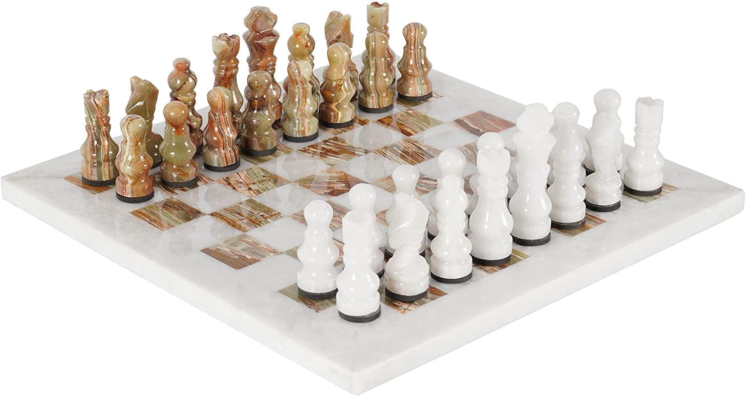 Pieces Jade Color Chess Set Unique Decorative Gift Vintage Classic Style 