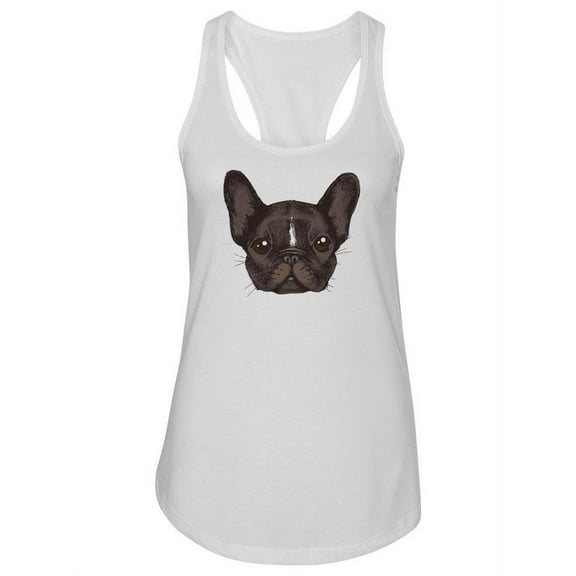 A French Bulldog Face Portrait Tank Women -Image by Shutterstock, Female x-Small