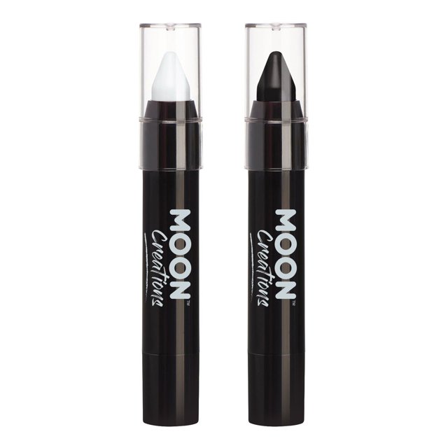 Juego monocromático de pintura facial en barra/crayón corporal para rostro y cuerpo de Moon Creations - 0,12 oz