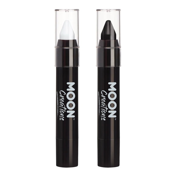 Juego monocromático de pintura facial en barra/crayón corporal para rostro y cuerpo de Moon Creations - 0,12 oz