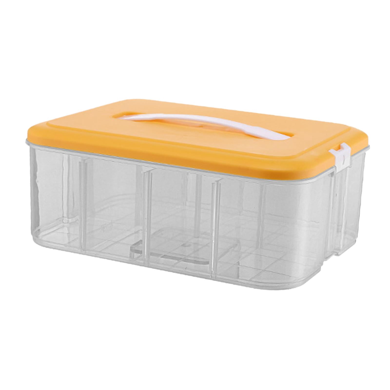 Fiocias Portable Building Blocks Storage Gaming Building Blocks Container Case for Craft single layer