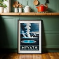 thumbnail image 6 of Mývatn Vintage Travel Poster – Geothermal Gem of Iceland - Mývatn Þingeyjarsveit Iceland Illustration Travel Poster Landscape Nature Vintage Poster Scenic Black Framed Wall Art Print 16 x 24 inches, 6 of 8