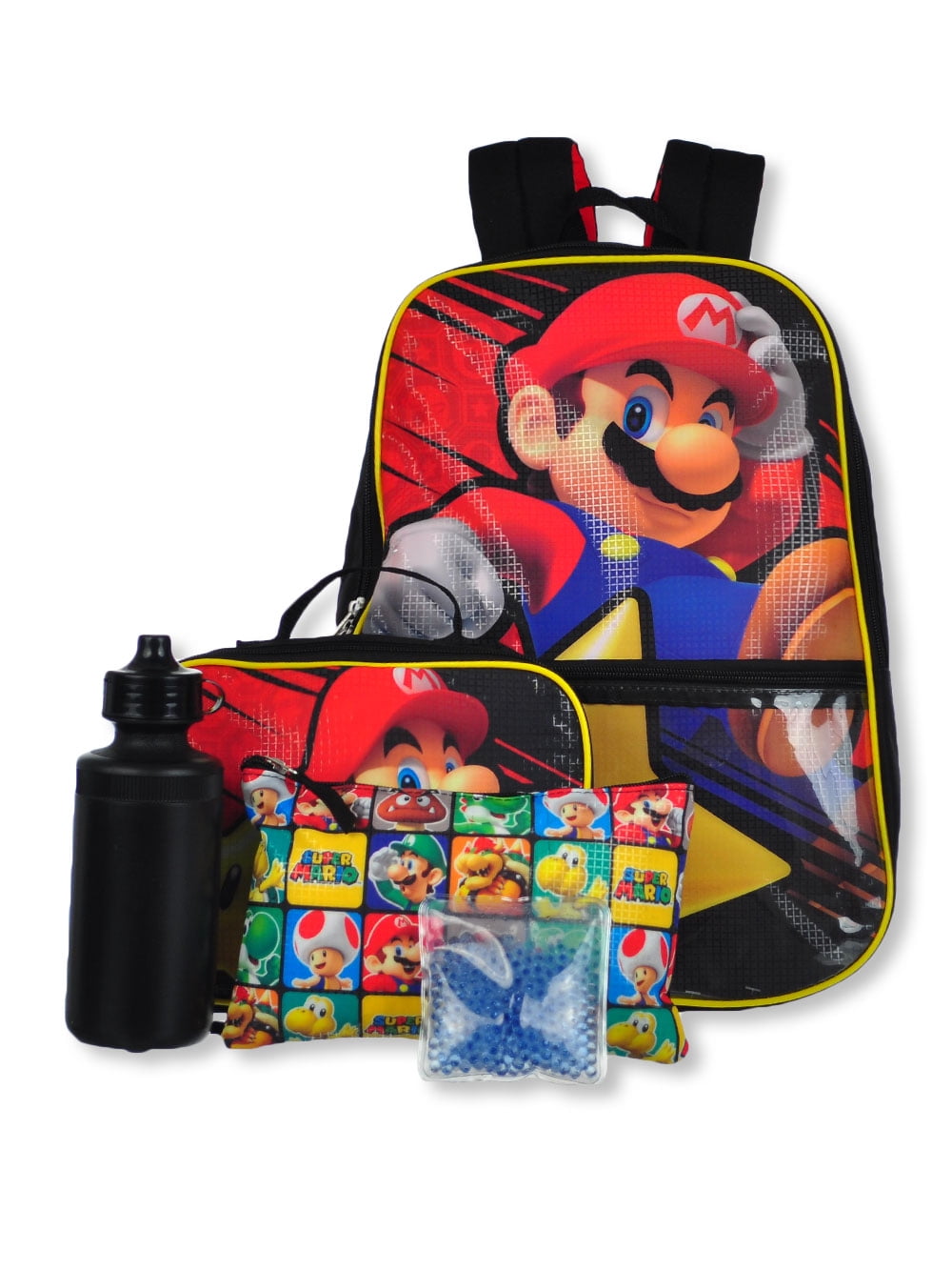 Details about   Super Mario Bros 4PCS School Backpack Shoulder Bag Lunch Bag Crossbody Pen Bag