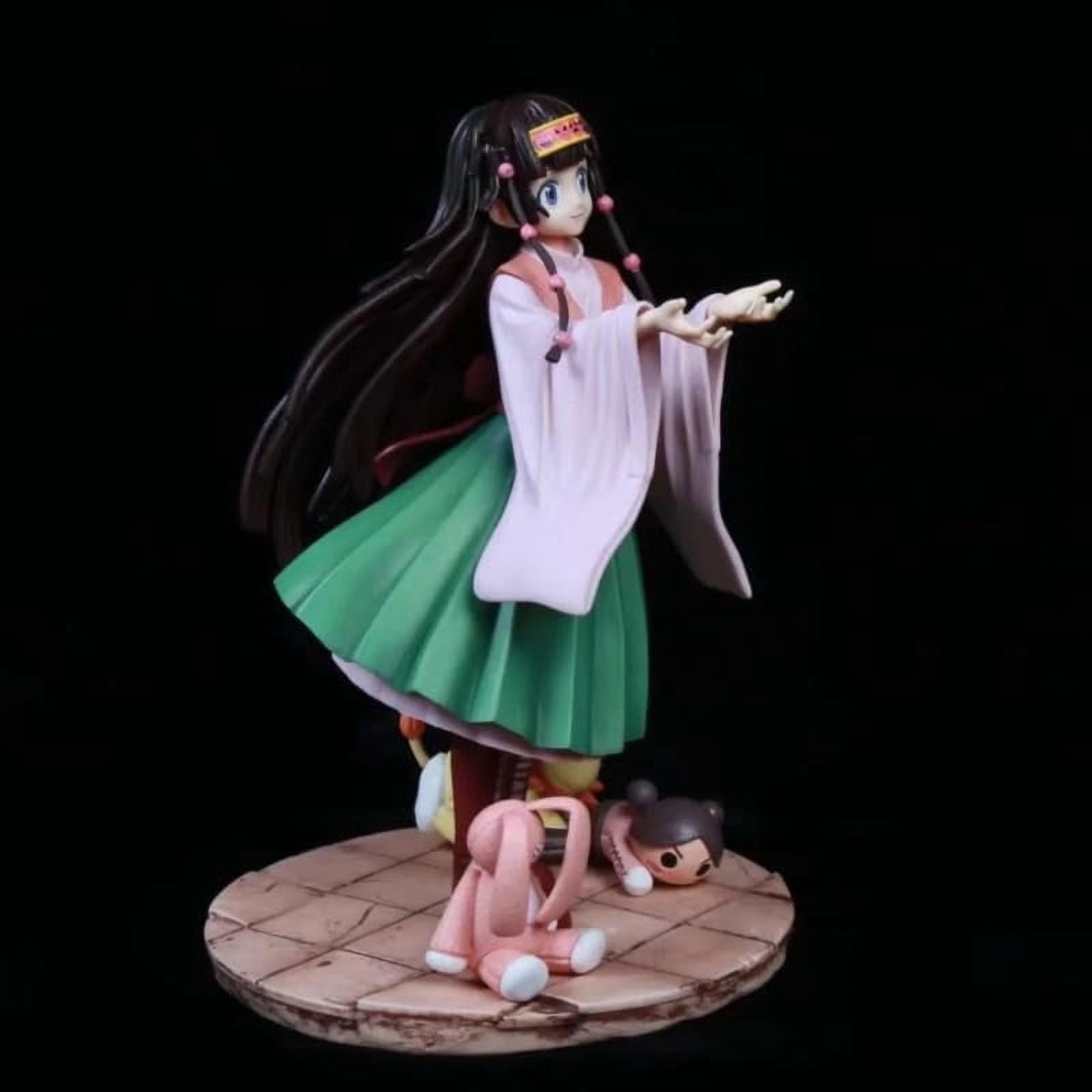 Alluka Zoldyck Action Figure Alluka Zoldyck with Replacement Face Figures Statue 25cm/9.8inch Handmade PVC Anime Manga Game Character Figurine Decoration Gift
