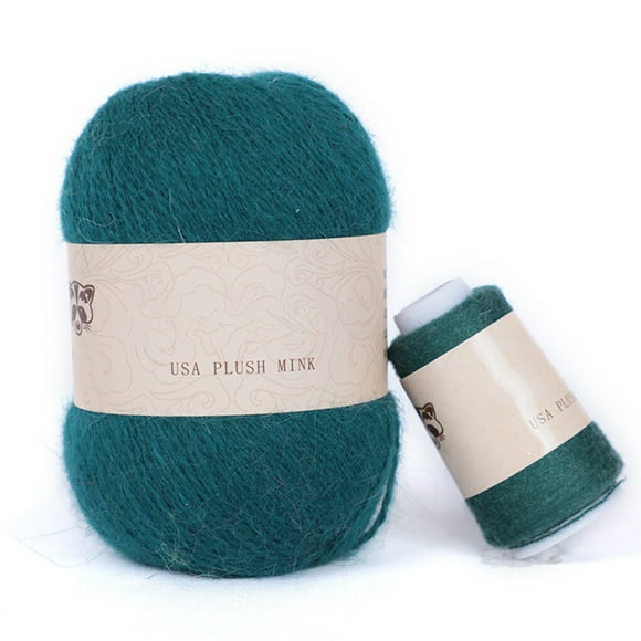 Maoww 50g 20g Scarves Hand Knitting Yarn Ball Set Hat Socks Crochet Thread Kit 2 Strand Winter Weaving Supplies Needlework Accessory Green