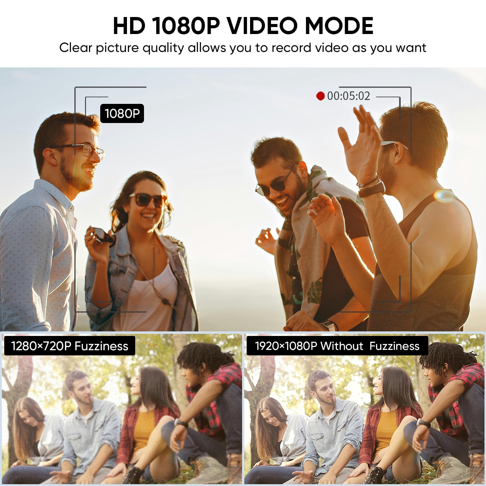 ORDRO Camcorders HDV-V12 1080P Video Camera Infrared Night Vision 3.0'' LCD Screen +16G SD Card