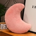 thumbnail image 3 of Wadada Moon Pillow, Cute Pink Moon Plush Throw Pillows for Adult, Moon Decor Throw Pillows for Room Living Bedroom Decorative, Soft Cushion Pillow, Moon Shaped Pillow as a Gift, 3 of 6