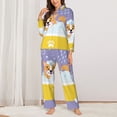 thumbnail image 2 of Pofeuu Corgi Washing in Bathtub Print Womens Pajamas Set Long Sleeve Sleepwear Button Down Nightwear Soft Pj Lounge Sets Button Down Pajamas Women-XX-Large, 2 of 7