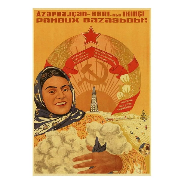 Pósteres de CCCP de la URSS soviética, pegatina de papel Kraft Retro de celebridad Stalin, decoración Vintage para habitación, hogar, Bar, cafetería, pintura de pared artística estética Tan Jianjun unisex