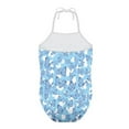 thumbnail image 2 of FOR U DESIGNS Novelty Halter Swimsuit Blue Butterfly Off Shoulder Bathing Suit for Beach Swimming Pool Novelty One Piece Swimwear for Kids Toddler Girls 9-10T, 2 of 6