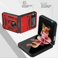 thumbnail image 5 of for Samsung Galaxy Z Flip 3 5G Case, with Ring Kickstand and Camera Protection,Heavy Duty Protective Shockproof Protective Rubber PC Phone Back Cover for Samsung Galaxy Z Flip 3 5G, Red, 5 of 8