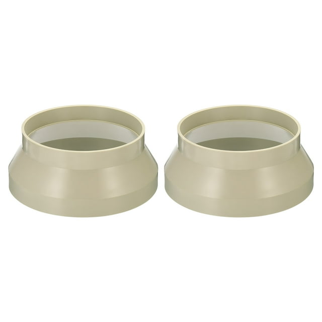 Unique Bargains 8' to 6' Duct Reducer Connector Ventilation Tube Increaser Adapter Beige 2 Pack