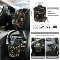 thumbnail image 5 of KUIFORTI Butterfly Car Seat Covers Full Set for Women Floral Steering Wheel Cover+Seat Belt Cover Pad+Trash Bag+Rearview Mirror Cover+Coasters+Car Vent Storage Organizer+Key Chain, 5 of 7