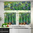 thumbnail image 3 of Irise Kitchen Curtains and Valances Set Tier Curtains 24 Inch Length Living Room Bedroom Bathroom Farmhouse Rustic Country Curtains 3 Piece Set Rod Pocket, 3 of 5