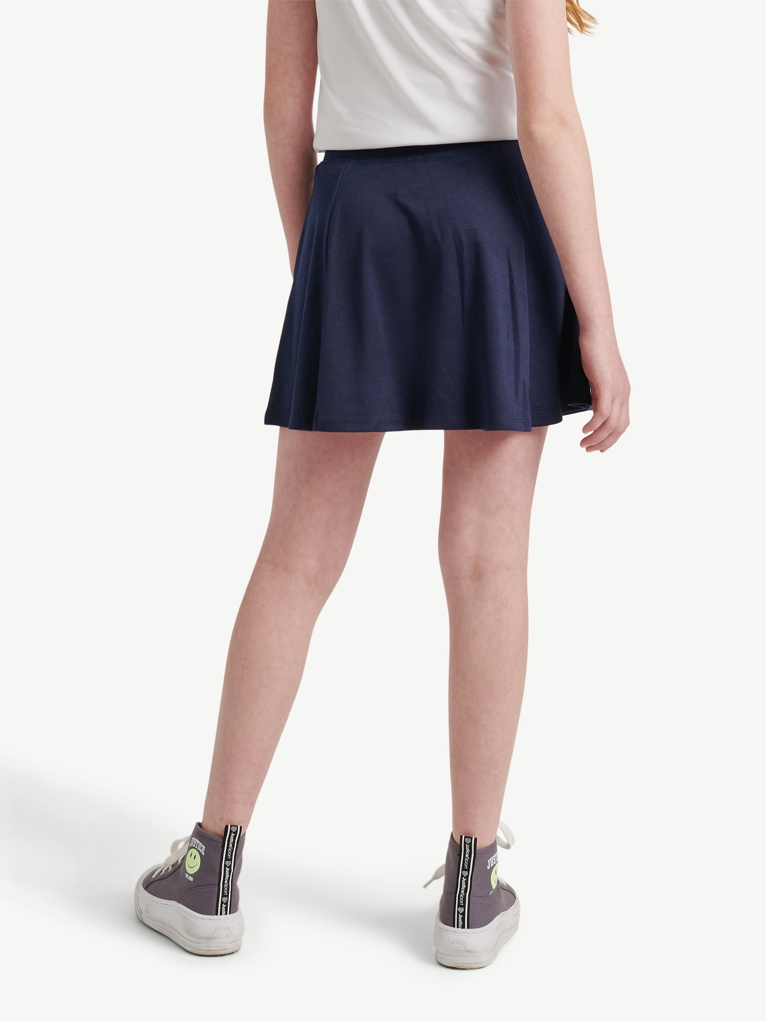 Justice Girls Uniform Knit Skater Skirt, 2-Pack, Sizes XS-XLP