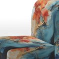 thumbnail image 4 of Designart "Orange Blue Abstract Fractal" Orange Modern Upholstered Accent Chair - Modern Arm Chair For Bedroom, 4 of 5