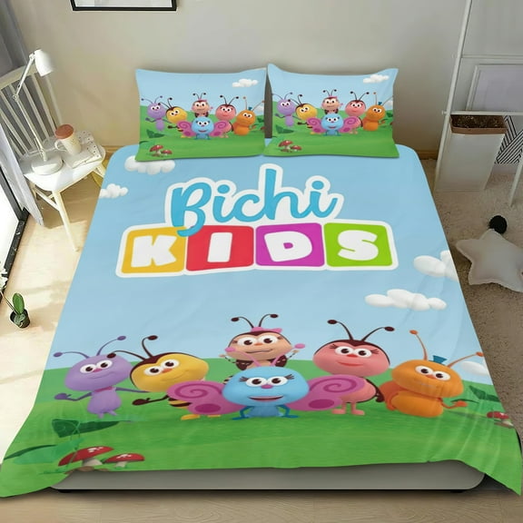 Bichikids Themed Bed Sheet Set Three Piece Set 53x79 In ches Comfortable And Skin Friendly Unique Design Creating A Star Gifts For Family Friends fans