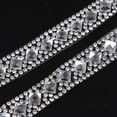 thumbnail image 3 of 1 Yard Rhinestone Ribbon Roll Decorative Patch Appliques , 6 Rows 12mm, 3 of 9