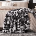 thumbnail image 5 of Amelie Home Faux Rabbit Fur Throw Blanket – Soft Plush Bubble Texture for Couch or Bed, 5 of 6