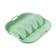 thumbnail image 3 of Bandeja para tacos con asas, capacidad para hasta 4 tacos, bandeja antideslizante, soporte para tacos, ideal para picnic, fiestas y restaurantes. Verde, 3 of 8