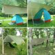 thumbnail image 5 of Lona, lona para hamaca, lona impermeable de 3m x 3m con ojales + 6 piquetas + 6 cuerdas, protección contra la lluvia, protección solar Base para tienda de hamaca para acampar al aire libre JFHHH pequeña, 5 of 5