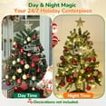 thumbnail image 2 of 2 Pack 3 FT Pre-Lit Christmas Tree w/ 70 Lights 163 Tips, Hinged Artificial Holiday Xmas Christmas Decoration, Green, 2 of 10