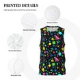 thumbnail image 3 of Naloa Geometric 1980s Styled Basketball Jersey Reversible Men's Mesh Athletic Sports Shirts Training Practice S-4XLX-Large, 3 of 6