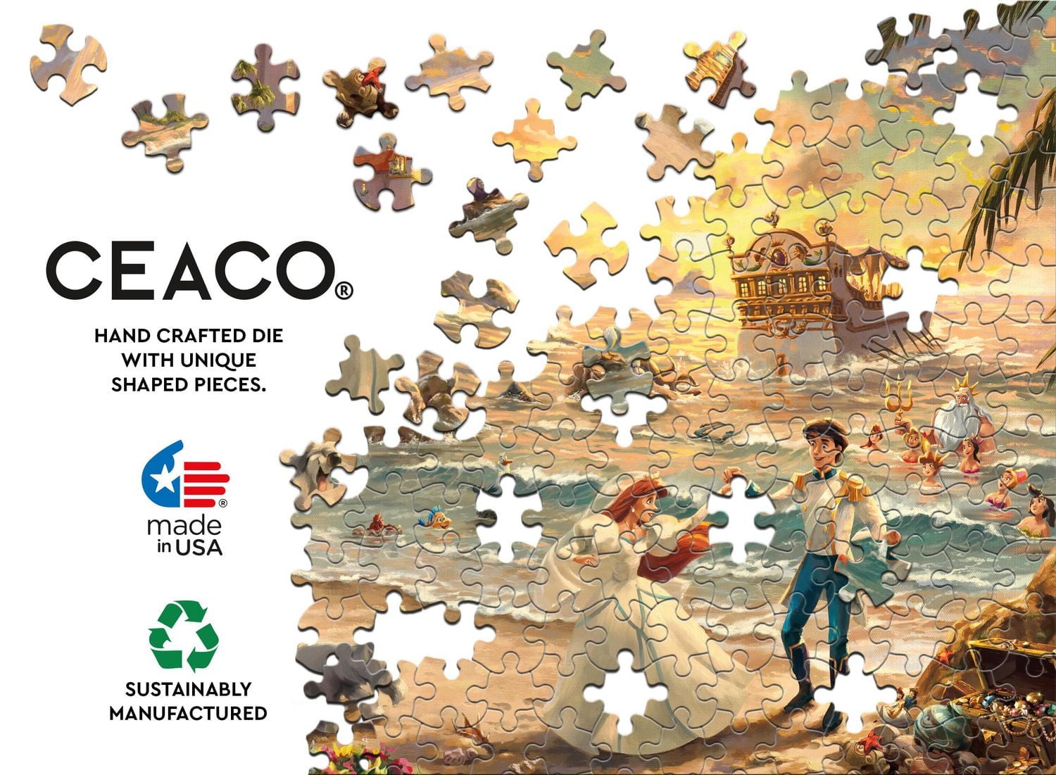 Ceaco - Thomas Kinkade Disney - The Little Mermaid Celebration of Love - 750 piece puzzle