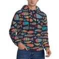 thumbnail image 2 of Daiia Colorful Fish for Men's Fashion Hoodies & Sweatshirts with Kangaroo Pocket Hooded Sweatshirt Breathable & Moisture Wicking-Large, 2 of 7