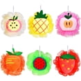 thumbnail image 1 of 6 Piezas de Esponja de Ducha de Baño de Frutas Lindas, Bola de Ducha de Puf de Malla, Bolas de Depurador Corporal de Dibujos Animados Coloridos, Malla de Ducha para Niños, 1 of 5