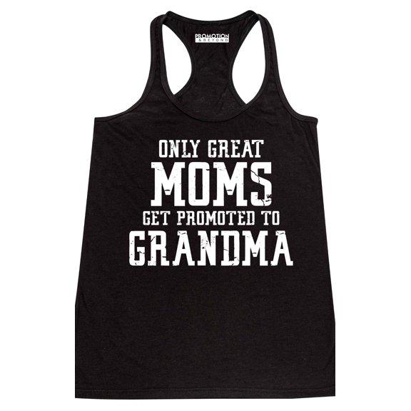 P&B Only Great Mom Get Promoted to Grandma Women's Tank Top, Black, 2XL