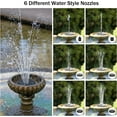 thumbnail image 3 of Solar Fountain Pump 6.3 Inches with 6 Nozzles for Outdoor Use, 3 of 7