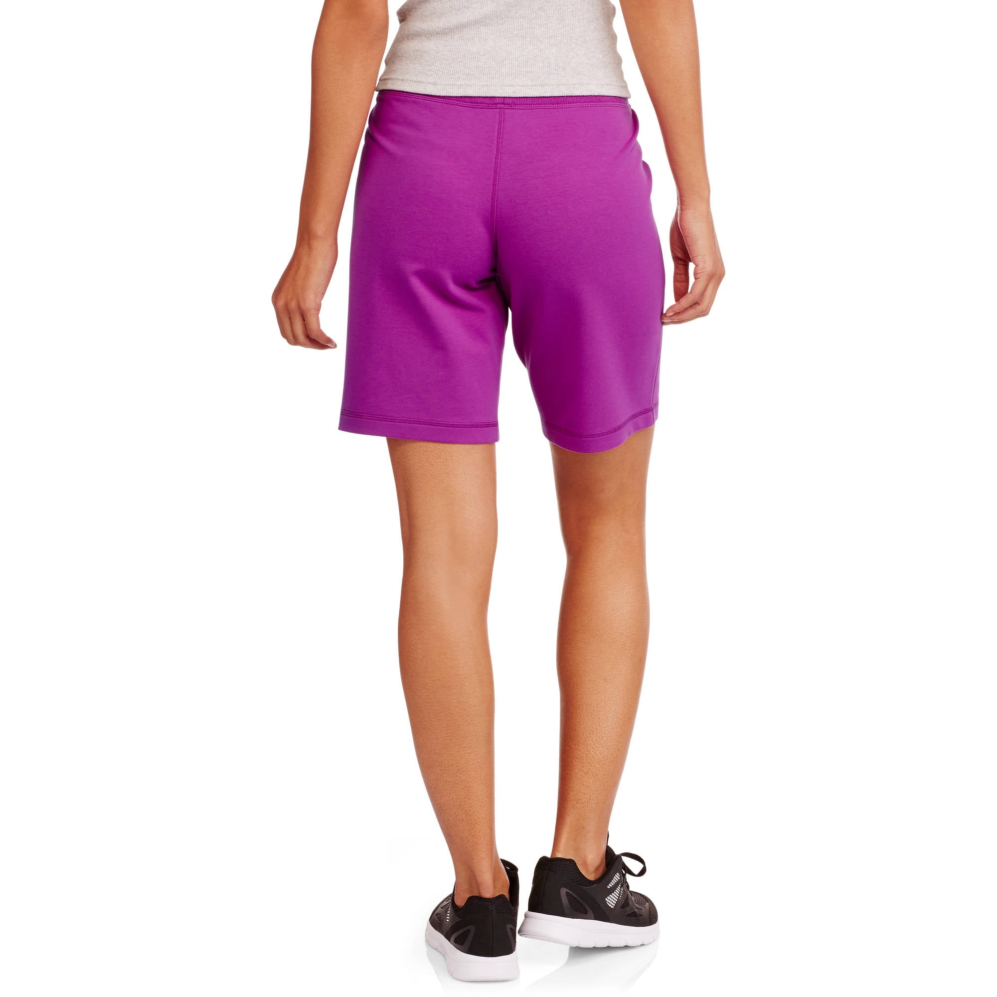 Athletic Works Women's Active French Terry Bermuda Black Shorts Size L ...