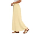 thumbnail image 4 of Tmtolofot Hollow Out Skirts for Women High Waisted Ruched Maxi Skirt Tummy Control Casual Long Skirts Fashion Trendy Outfits Spring Summer Beach Vacation Cover Ups Sun Dress|Yellow|XL, 4 of 8