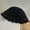 black, variant on Hollow Grass Woven Fisherman Hat For Women In Summer, Breathable, Sunshade, And Sun Protection, Showing Face, Small Bucket Hat, Big Head, Green Hat, Trendy