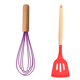 thumbnail image 1 of Utensilios de cocina de la cocina de 2 pedazos, espátula resistente al calor del silicón fijada para los utensilios de cocina antiadherentes, 1 of 5