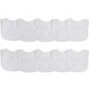 Neat Solutions Solid Knit Terry Feeder Bib Set ~ White ~ 10 Count