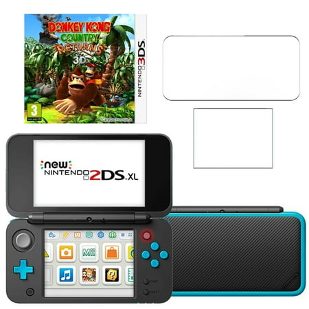 New Nintendo 2DSXL with Donkey Kong Country Returns and Screen Protector