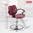 thumbnail image 6 of FDW Classic Hydraulic Barber Chair, for Salon Beauty Spa Haircutting Hair Styling, Barber Shop Equipment, Heavy Duty Frame (Burgundy), 6 of 7