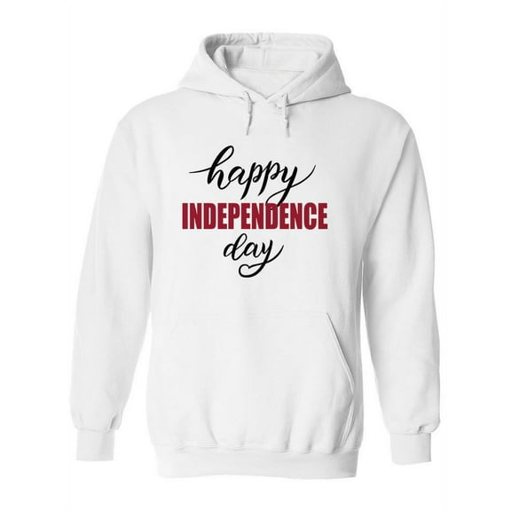 Happy Usa Independence Day Text Hoodie Women -Image by Shutterstock, Female XX-Large