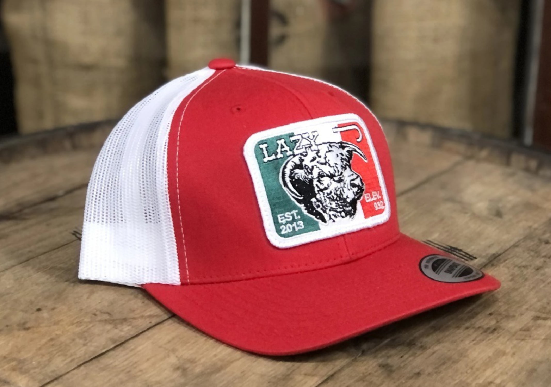 LAZY J MEXICAN BULL PATCH RED - HATS 