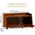 thumbnail image 3 of Bread Box for Kitchen Countertop, Extra Large Bamboo Bread Storage Container for Homemade Bread, Double Layer Breadox, Bread Bin Organizer for Counter Cabinet Pantry, Black, 3 of 8