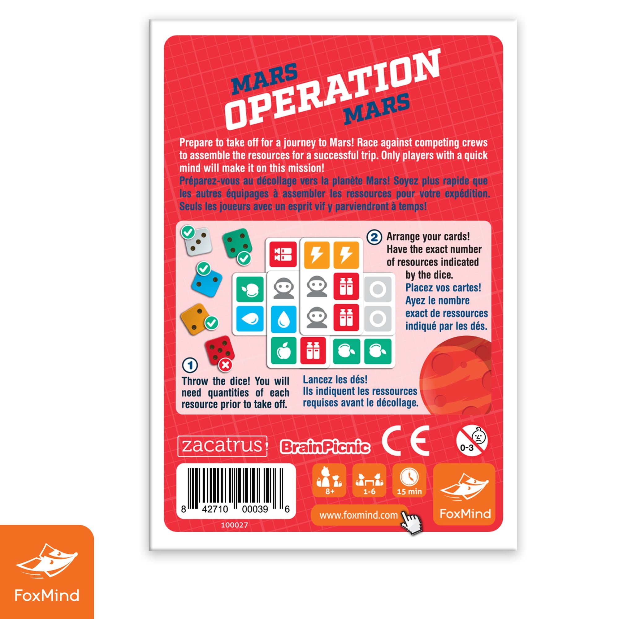 Mars Operation - A Logical Card Game With Robots In Space, Ages 8+